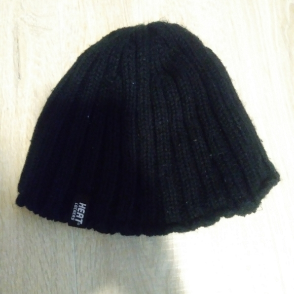 Heat lockers black fleece knit beanie - Picture 2 of 4